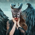 thumbnail image 7 of Realistic Half Face Owl Mask for Halloween Costume Parties, Easter Role Play, Themed Events - Comfortable Plastic Adult Mask with Adjustable Straps, 7 of 7
