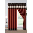 thumbnail image 2 of 11-Pc Aziza Embossed Moroccan Trellis Embroidery Comforter Curtain Set Rust Brown Beige Queen, 2 of 2