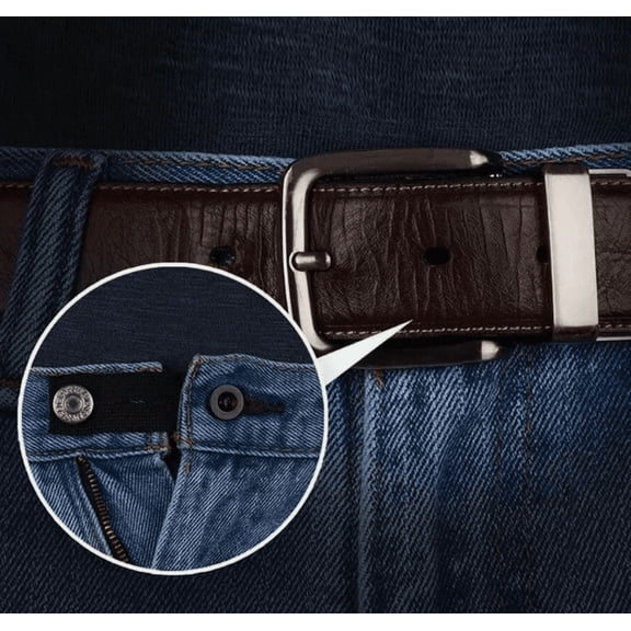 Adjustable Flexible Fabric Strap Waistband Extension Buckle for Jeans and Pants, 4 Count