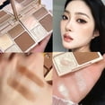 thumbnail image 2 of 4-Color Contouring Makeup Palette Set with Foundation and Highlighter, Nose Shadow Available in 2 Styles, 2 of 8