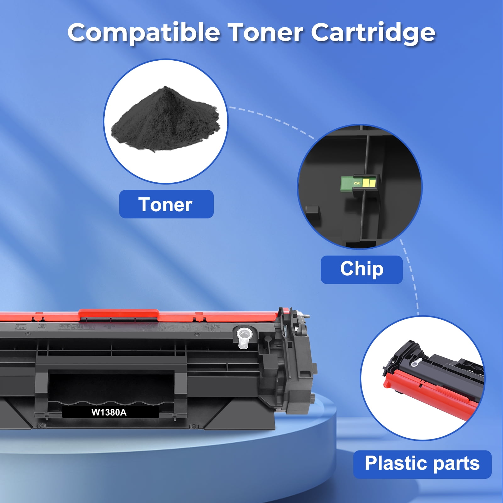 Finepix Ink Compatible for HP 138A W1380A 138X W1380X Black Toner Cartridge with Chip Work for Pro 3001dw 3001fdw MFP 3101fdw Series Printer Ink ( 2-Pack )