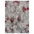 thumbnail image 2 of 7â€™ x 10â€™ Red and Gray Modern Abstract Area Rug, 2 of 9