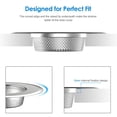 thumbnail image 6 of QSCQ 2PCS Kitchen Sink Strainer Drain Basket, 4.5" Stainless Steel Drain Strainer, Kitchen Sink Stopper Garbage Disposal, Suit for Sink Stopper and Drain Stopper, Sliver, 6 of 10