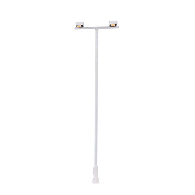 Yuarrent Modelo de luces de corte, farolas en miniatura para exteriores, artesanías de tres cabezas, lámpara de señal LED ligera, juguetes de Artesanía Dos cabezales/Luz blanca