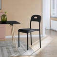thumbnail image 1 of Yeshouse Sillas de comedor apilmoderno juego de 4, silla con patas de Metal y asiento de plástico ergon, resistente al agua, 1 of 8