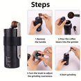 thumbnail image 3 of Stainless Steel Manual Coffee Grinder, Adjustable Grind, Hand Crank, No Electricity, Easy Clean, for Home, Camping & Travel, Ideal Gift, 3 of 10