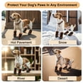 thumbnail image 7 of Unique Bargains 4pcs Dog Shoes Waterproof Anti-Slip Dog Shoes Dog Boots Paw Protectors Black Size 7 Width 2.55", 7 of 7
