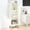 Rustic White-3, variant on Manxile Cube Bookshelf Organizer,3 Cube Vertical Storage Organizer, White Narrow Bookshelf