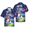 thumbnail image 3 of Happy New Year Cavalier King Charles Spaniel Family Cheer Winter Firework Hawaiian Shirt Breathable Summer Unisex Merch Dog Lover Gifts - 02025, 3 of 6
