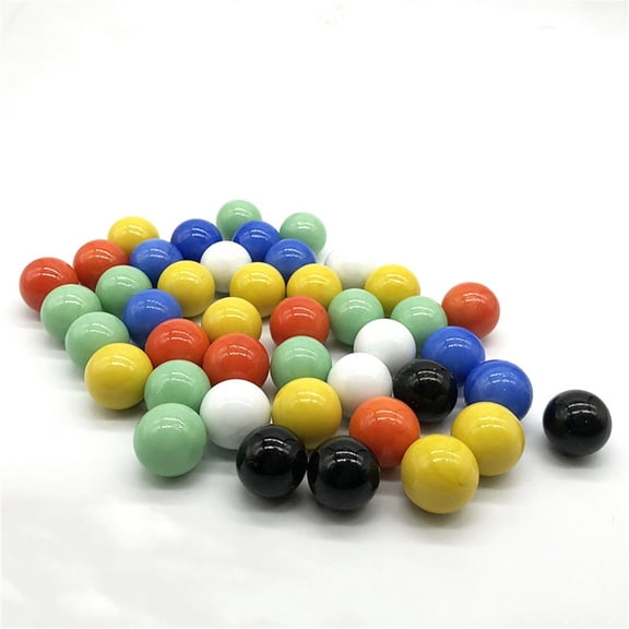 60 Pcs Solid Colored Glass Marbles,Bulk Marbles,Chinese Checkers Glass Marbles Set,Multicolor Replacement Marbles,for Various Marble Games (0.63Inch)