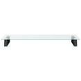 thumbnail image 2 of vidaXL Monitor Stand Black 80x35x8 cm Tempered Glass and Metal, 2 of 5