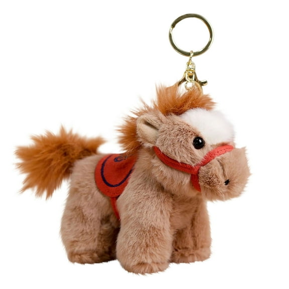 2026 Year of The Horse Plush Keychain - Lucky Zodiac Horse Charm with Keyring for Car Mirror, Bag, Lunar New Year Decoration, Gifts for Kids & Adults