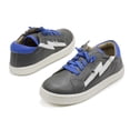 thumbnail image 7 of Old Soles Boys Bolty Runner Shoes, Grey \ Neon Blue,34 EU (2.5 US) M US, 7 of 7