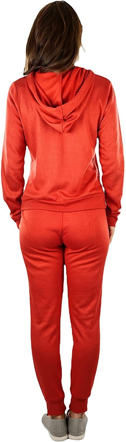 ToBeInStyle Women's French Terry Activewear Hooded Jacket & Pants 