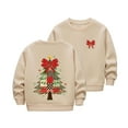 thumbnail image 4 of Sudadera sin capucha para niños, con estampado navideño, cuello redondo, manga larga, forro polar, para niños de talla mediana a grande, blusa de poliéster para niños., 4 of 7