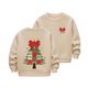 thumbnail image 4 of Cowsor Girls Sweatshirts Kids Cute Graphic Crewneck Pullover Tops Xmas Long Sleeve Holiday Shirts, 4 of 7