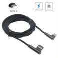 thumbnail image 3 of 10ft Type-C Angle USB Cable w 2-Port USB Car Home Charger X7N for LG V40 ThinQ, V35 ThinQ, Q7 Plus, G Pad X II 10.1, V50 ThinQ 5G, Stylo 4 Plus, Google Nexus 5X, G8 ThinQ, G7 ThinQ, 5, 3 of 12