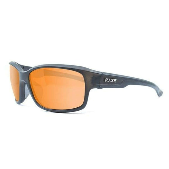 Raze Eyewear Ledge Golf Sport Riding Sunglasses Crystal Black Touch with Black Accents and Polarized HD Pink Z Lens