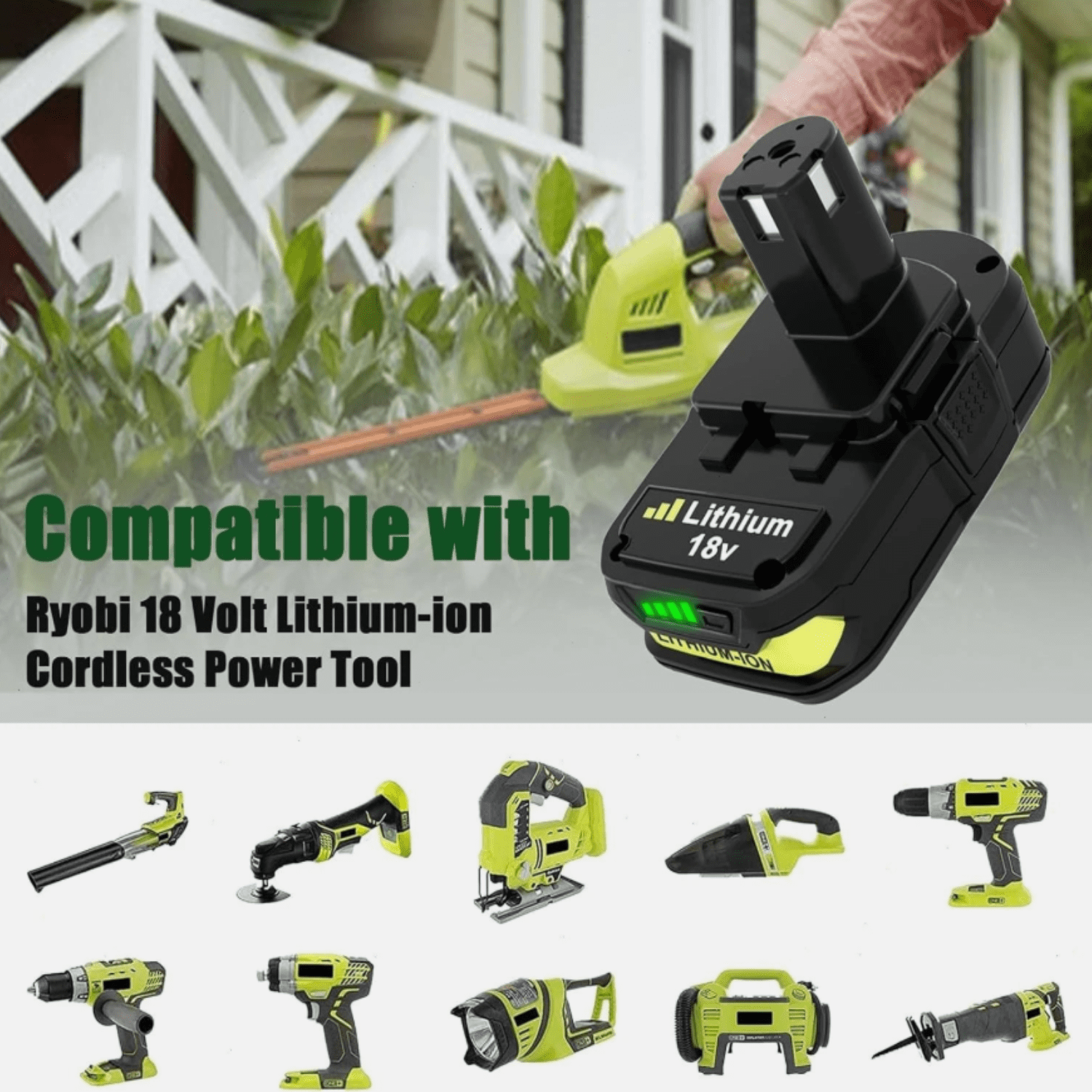 3.6Ah P102 18 Volt Lithium-ion Replacement for Ryobi 18V Battery Compatible with Ryobi Battery P104 P105 P108 P189 P190 PBP006 PBP2005 Cordless Tools