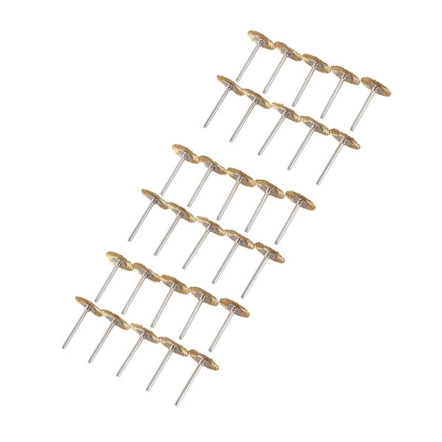 30 x Cepillo de Alambre de Latón Cepillos Redondos Cepillo de Disco Cepillo de Olla para Dremel 25 mm