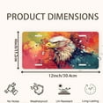 thumbnail image 2 of Ink splash art eagle head Front License Plate,Metal License Plate,Funny Standard Plates Personalized Novelty Decorative For Men/Women/Boys/Girls Car 6×12 Inch, 2 of 7
