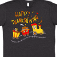 thumbnail image 4 of Inktastic Happy Thanksgiving Turkey Train with Food T-Shirt, 4 of 5