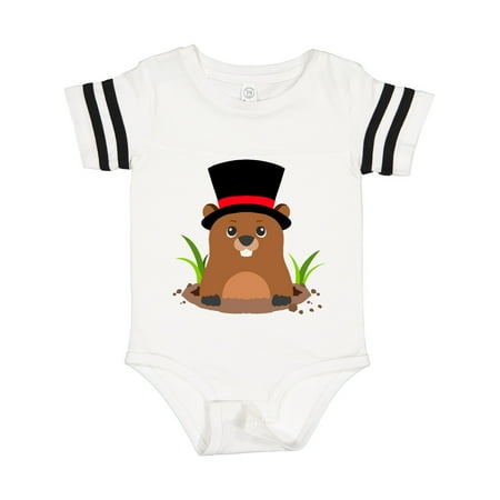 

Inktastic Groundhog Day with Groundhog in Top Hat Gift Baby Boy or Baby Girl Bodysuit