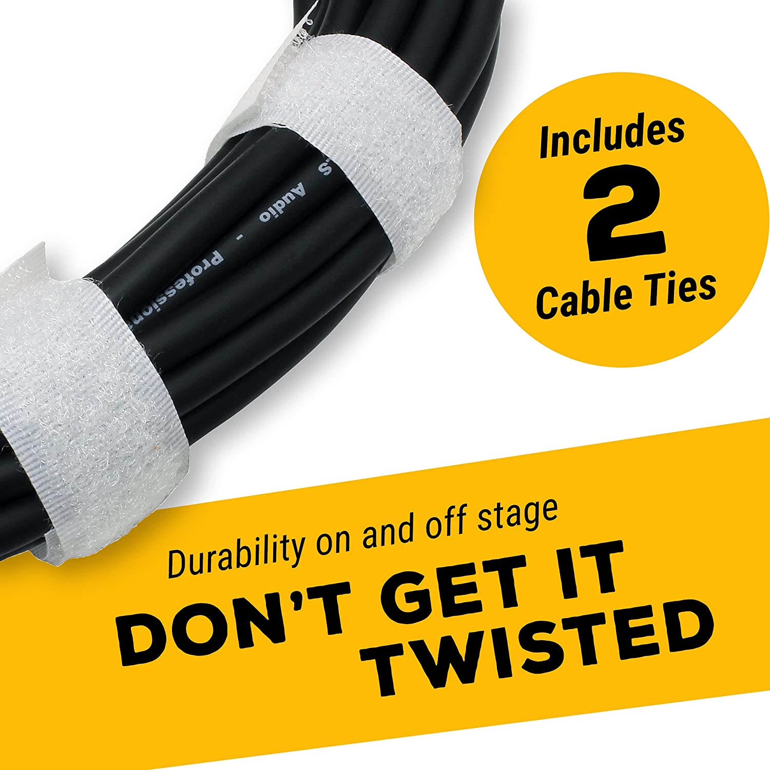 GLS Audio 25ft Mic Cable - XLR Male to XLR Female Black Microphone Cables - 10 PACK