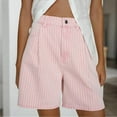 thumbnail image 2 of High Waisted Shorts for Women Striped Wide Leg Shorts Summer Casual Sports Daily Shorts with Pockets, 2 of 7