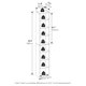 thumbnail image 3 of HOWEN Book Shelf, 8-Tier Bookshelf, Bookcase with Open Shelf, 9.3 x 11.8 x 70.9, for Living Room, Bedroom, Home Office, White, 3 of 5