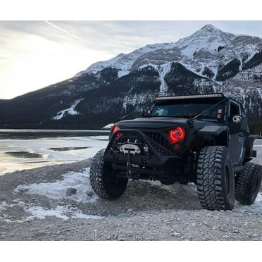 ORACLE Lighting Fits Jeep Wrangler JK 7" High Powered LED Headlights Black Bezel Dynamic ColorSHIFT 5769-332