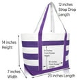 thumbnail image 4 of DALIX Monogrammed Beach Bag and Totes for Women Personalized Gifts Purple Y, 4 of 8