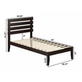 thumbnail image 6 of AFI Oxford 14" Twin Wood Platform Bed Frame with Modern Pallet Headboard, Espresso, 6 of 6