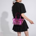 thumbnail image 3 of Bolsa A Cuestas Bolso De Viaje Simple De Cadena De Moda De Pvc De Gran Capacidad Para Mujer (Rojo Rosa) Tmvgtek Para Estrenar, 3 of 6