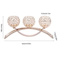 thumbnail image 5 of 3 Arms&nbsp;European Classic Arch Iron Crystal Ball Romantic Candlelight Dinner Candlestick(Gold), 5 of 5