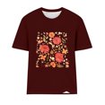 thumbnail image 2 of Tops Cortos para las Mujeres Blusas Impresas Manga Corta Cuello Redondo, Tops de Blusa para las Mujeres Primavera Verano Casual, 2 of 4