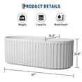 thumbnail image 4 of Modern Soaking Tub 67 Inch - Standalone Acrylic Bathtub for Contemporary Bathroom, 4 of 7