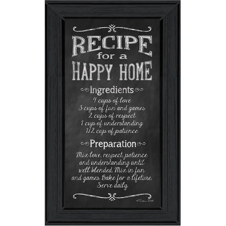Recipe for a Happy Home by Susan Ball Framed Print Wall Art Wood Multi-Color