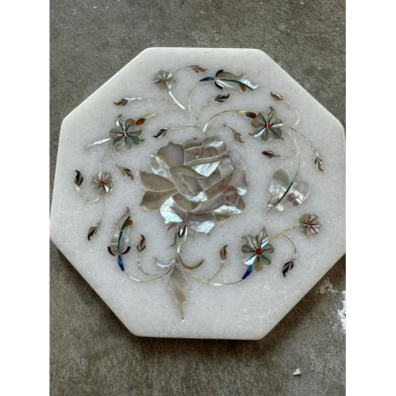 Luxury Lapis Lazuli Inlay Marble Coasters – Premium Stone Drink Coasters for Sophisticated Celebrations