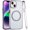Light Purple, variant on XPM for iPhone 14/13 (6.1") Phone Case, Transparent Back Hybrid Case - Magnetic Circle, Color Frame, Metal Buttons, MagSafe Compatible Cover for iPhone 14/ iPhone 13 (Clear)