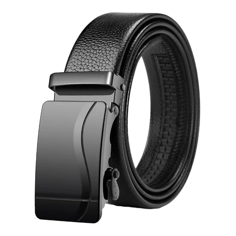 formal dress belt for men Dark Brown Leather Dress Belt | Stainless Steel Buckle main image 0