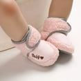 thumbnail image 3 of Emy Dola Newborn Baby Boy Girl Soft Fleece Booties Stay On Infant Slippers Socks Shoe Non Skid Gripper Toddler First Walkers Winter Ankle Crib Shoes 0-12M, 3 of 7