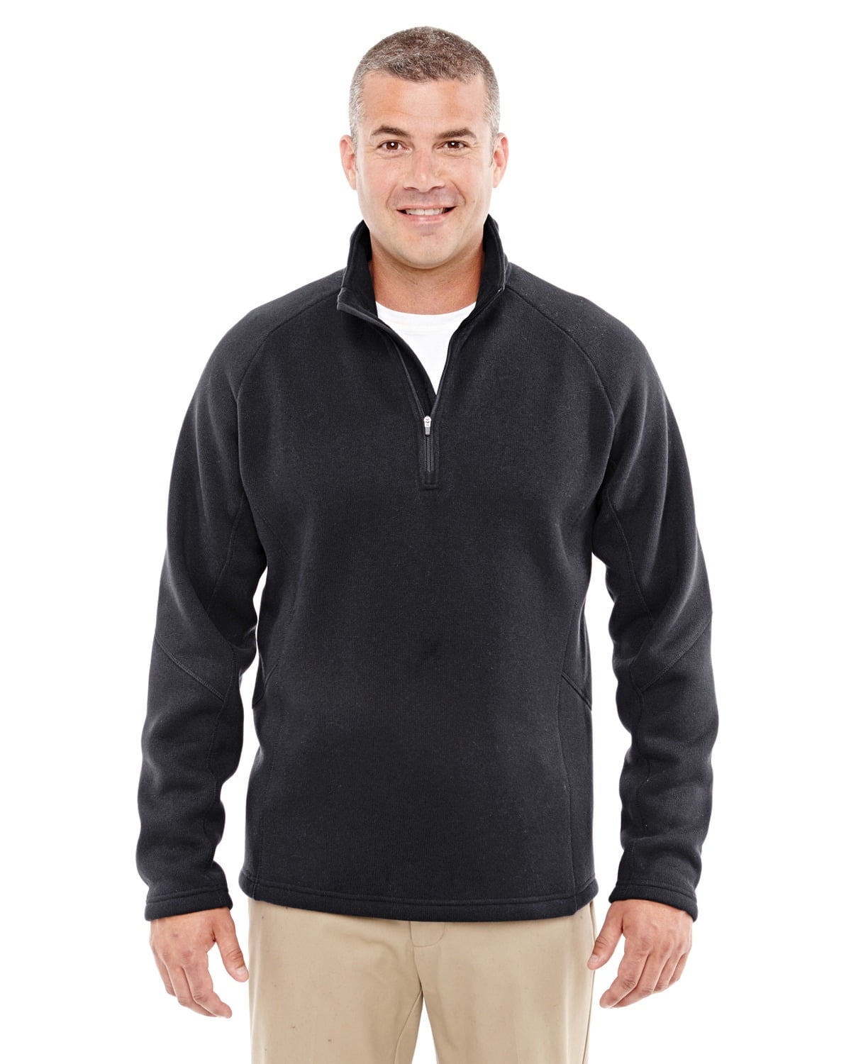 ウェア Bristol Devon & Jones Adult Bristol Sweater Fleece Quarter-Zip