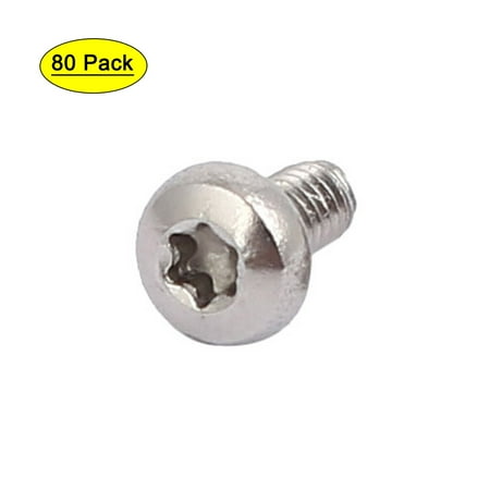 

Unique Bargains M2 x 4mm 304 Stainless Steel Torx Pan Head Screws Bolts Fasteners 80pcs