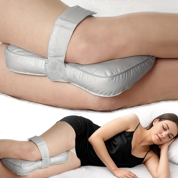 Knee Pillow for Side Sleepers, Ergonomic Memory Foam Leg Pillow for Sleeping, Hip & Spine Alignment Support Cushion, Machine Washable Cover