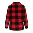 thumbnail image 3 of Men Casual Fall And Winter Plaid Hoodie Pocket Long Sleeve Stand Collar Pullover Jacket, 3 of 5