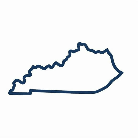 State Map Outline Kentucky Vinyl Decal Sticker UV & Waterproof Bumper Window Laptop Automotive Water Bottle Gift accessories – NAVY 6"
