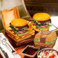 thumbnail image 2 of Burger Socks Box Stocking Stuffers For Men Teen Boys Dad Women-Easter Funny Gifts Vintage Hamburger Novelty Crazy Silly Socks Boxes- Fathers White Elephant Valentine Birthday Gag Christmas Gifts, 2 of 7