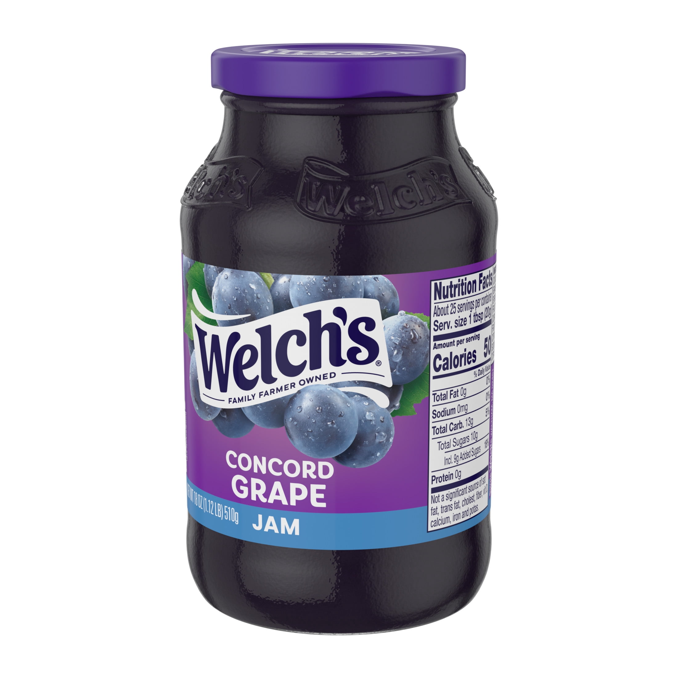(6 pack) Welch's Concord Grape Jam, 18 oz Jar