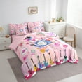 thumbnail image 3 of Manfei Colorful Guitar 7-Piece Twin Bedding Sets,Music Instruments Bedding Comforter Set,Chic Flower Butterfly Sheet Sets For Girls,Microfiber Bedroom Decor Reversible, 3 of 8